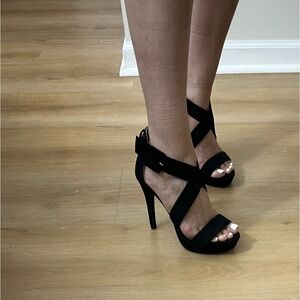 Dream Pairs Black Strappy Heels